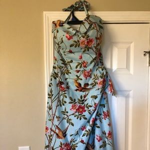 offer! Bernie Dexter Sarong Dress Birds o Paradise